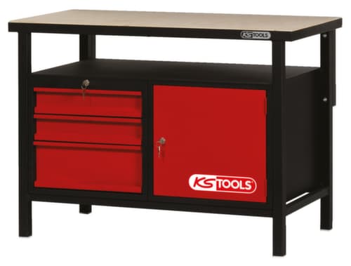 KS Tools Werkbank mit 3 Schubladen und 1 Tür