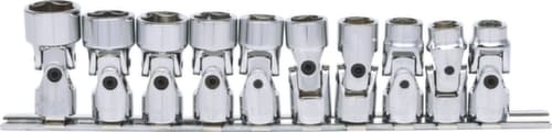 KS Tools 3/8" CHROMEplus Sechskant-Stecknuss-Satz mit Gelenk