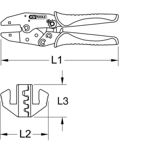 KS Tools Crimpzange für 12V Zündkabel