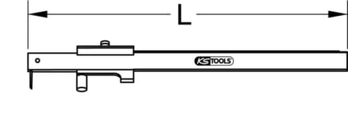 KS Tools Universalstreichmaß mit Anschlagrolle