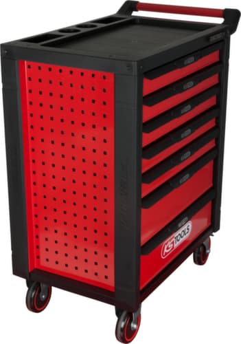 KS Tools RACINGline SCHWARZ/ROT Werkstattwagen mit 7 Schubladen