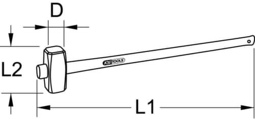 KS Tools Vorschlaghammer mit Fiberglasstiel