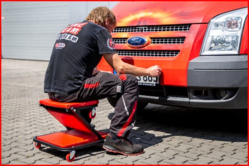 KS Tools Fahrbare Liege und Klappsitz