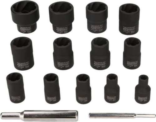 KS Tools 1/4"+1/2" Spiral-Profil-Kraft-Stecknuss-Satz