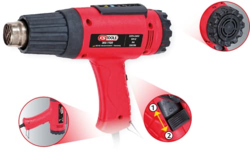 KS Tools Heißluft-Gerät Satz inkl. 4 Aufsätze