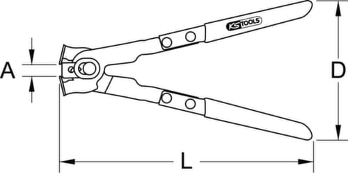 KS Tools Klemmzange mit Ohrniederhalter