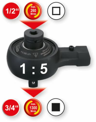 KS Tools 1/2" Universal Drehmoment-Vervielfältiger