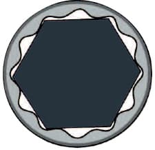 KRAFTWERK® Doppelringschl. voll poliert 46 x 50 mm