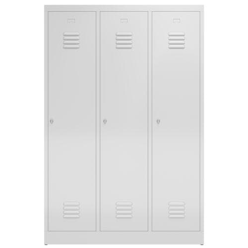 Garderobenschrank ClassiX für Schwarz-Weiß-Trennung, Abteilbreite 395 mm