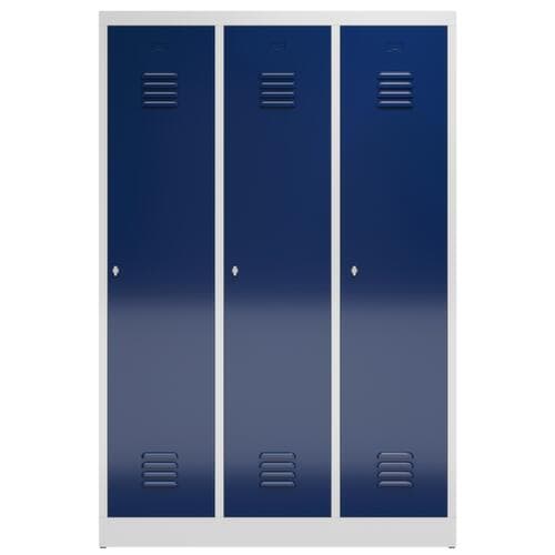 Garderobenschrank ClassiX für Schwarz-Weiß-Trennung, Abteilbreite 395 mm