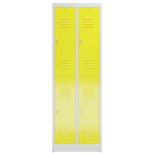 Doppelstöckiger Garderobenschrank ClassiX, Abteilbreite 295 mm