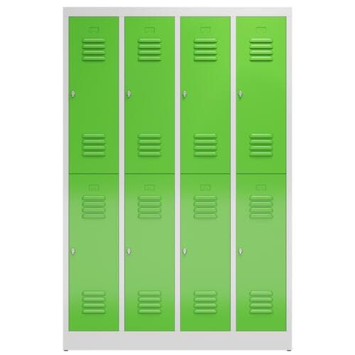 Doppelstöckiger Garderobenschrank ClassiX, Abteilbreite 295 mm