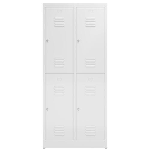Doppelstöckiger Garderobenschrank ClassiX, Abteilbreite 400 mm