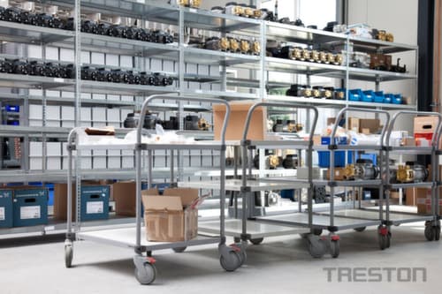 Treston ESD-Tischwagen 1000x530 mm, Traglast 150 kg, 2 Etagen