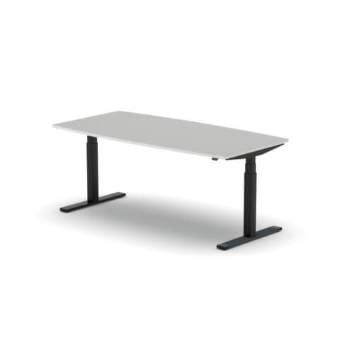 Nowy Styl Elektrisch höhenverstellbarer Konferenztisch eModel 3.0, Breite x Tiefe 1800 x 800 mm, Platte MB White Grey