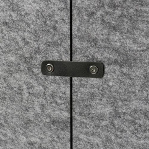 Rahmenlose Akustikstellwand Aufstellwinkel verstellbar, Höhe x Breite 1800 x 1000 mm, Wand grau meliert