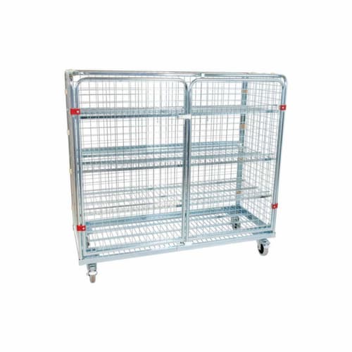 Rollbehälter mit Drahtgitterwänden, Traglast 500 kg, Länge x Breite 620 x 1500 mm