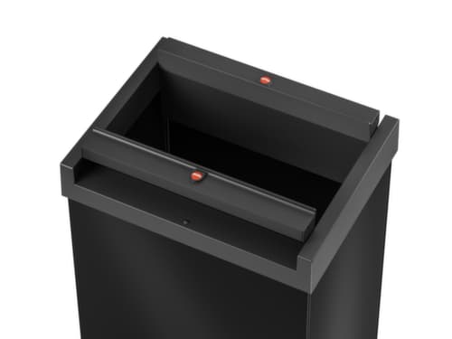 Hailo Abfallbehälter Big-Box Swing L mit selbstschließendem Schwingdeckel, 35 l, schwarz