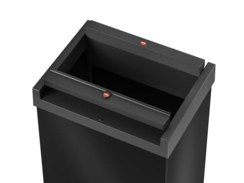 Hailo Abfallbehälter Big-Box Swing XL mit selbstschließendem Schwingdeckel, 52 l, schwarz