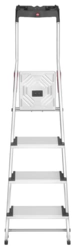 Hailo Einseitige Stufenstehleiter ComfortLine L80 mit XXL-Stufen, 4 extra tiefe Riffelblechstufen