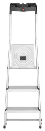 Hailo Einseitige Stufenstehleiter StandardLine L60 mit Ablageschale, 3 Riffelblechstufe(n)