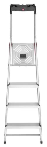 Hailo Einseitige Stufenstehleiter StandardLine L60 mit Ablageschale, 4 Riffelblechstufe(n)