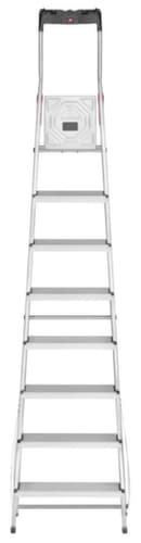 Hailo Einseitige Stufenstehleiter StandardLine L60 mit Ablageschale, 8 Riffelblechstufe(n)
