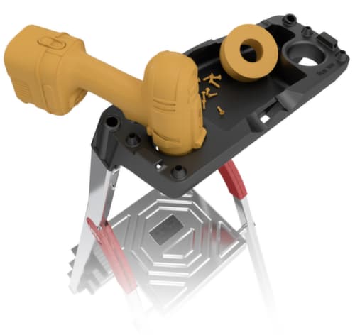 Hailo Einseitige Stufenstehleiter StandardLine L60 mit Ablageschale, 3 Riffelblechstufe(n)