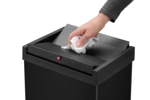 Hailo Abfallbehälter Big-Box Swing XL mit selbstschließendem Schwingdeckel, 52 l, schwarz