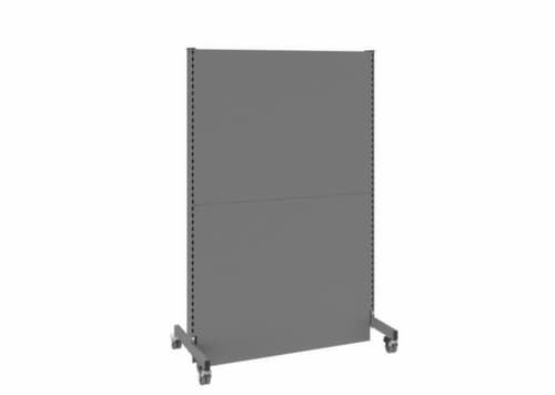 Akustik-Stellwand Mobil, Höhe x Breite 2000 x 1250 mm, Wand RAL7037 Staubgrau