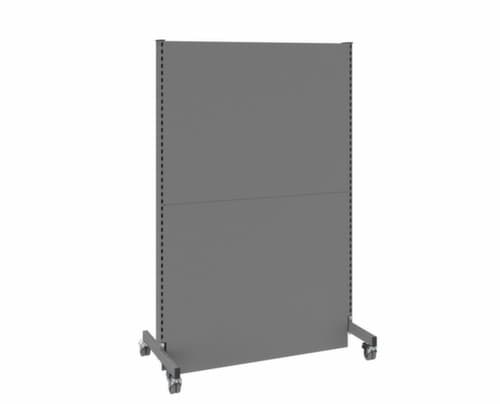 Akustik-Stellwand Mobil, Höhe x Breite 2000 x 1250 mm, Wand RAL7037 Staubgrau
