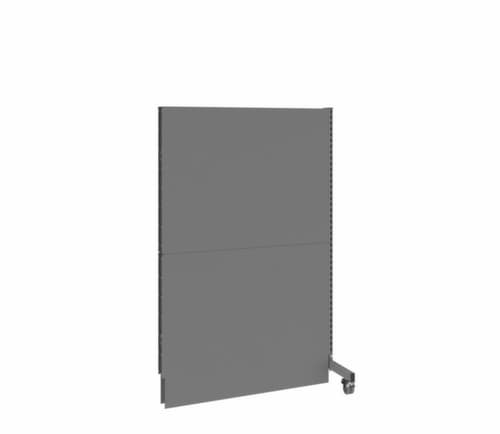Akustik-Stellwand Mobil Anbauelement, Höhe x Breite 2000 x 1250 mm, Wand RAL7037 Staubgrau