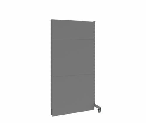 Akustik-Stellwand Mobil Anbauelement, Höhe x Breite 2500 x 1250 mm, Wand RAL7037 Staubgrau