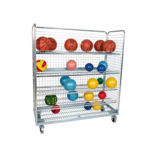 Rollbehälter mit 3 Gitterwänden, Traglast 500 kg, Länge x Breite 620 x 1500 mm