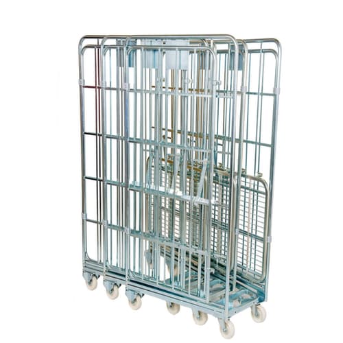 Nestbarer Rollbehälter nestainer® ERGO S, Traglast 500 kg, Länge x Breite 800 x 700 mm