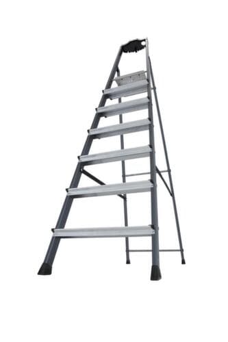 Krause Stufenstehleiter MONTO® Securo®, 7 rutschhemmend profilierte Stufen