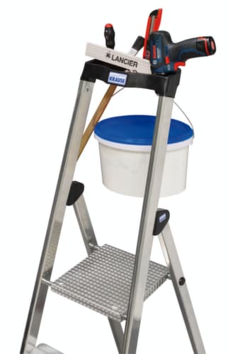 Krause Stufenstehleiter MONTO® Solido® mit Gerstenkorn-Podest, 7 profilierte Stufen