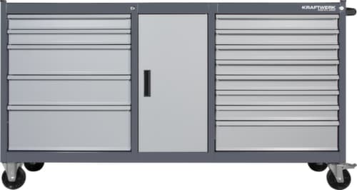KRAFTWERK® Extra breiter Werkstattwagen BASIC LINE XXL BT1800 inklusive Werkzeug, 13 Schublade(n)