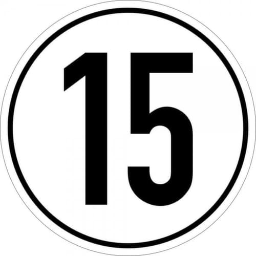 Geschwindigkeitsbegrenzung SafetyMarking® 15 km/h gemäß StVZO