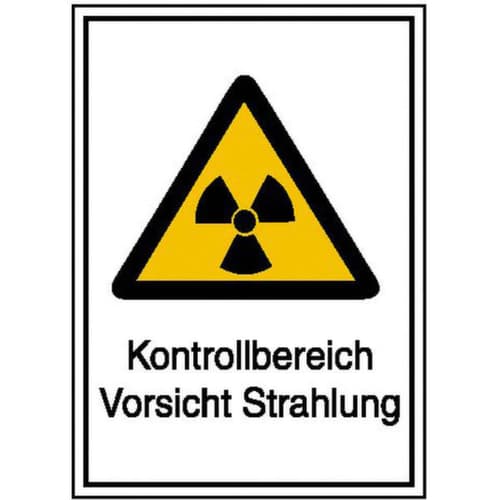 Warnkombischild SafetyMarking® - Strahlenschutz "Kontrollbereich Vorsicht Strahlung"