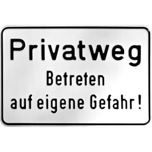 Hinweisschild SafetyMarking®, "Privatweg - Betreten auf eigene Gefahr!"