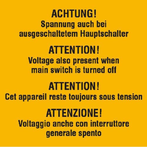 Warn-Zusatzschild