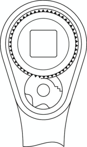 GEDORE 2093 U-20 Umschaltknarre 1/4"
