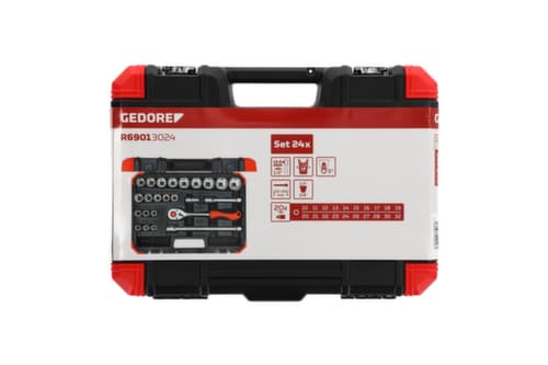 GEDORE R69013024 Steckschlüssel-Satz 1/2" 10-32mm 24-teilig