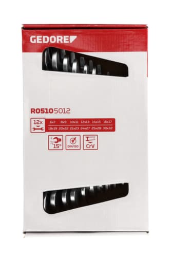 GEDORE R05105012 Doppelmaulschlüssel Satz SW6-32 mm 12-teilig