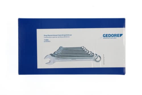 GEDORE 7-080 Ring-Maulschlüssel-Satz 8-teilig UD-Profil 8-19 mm