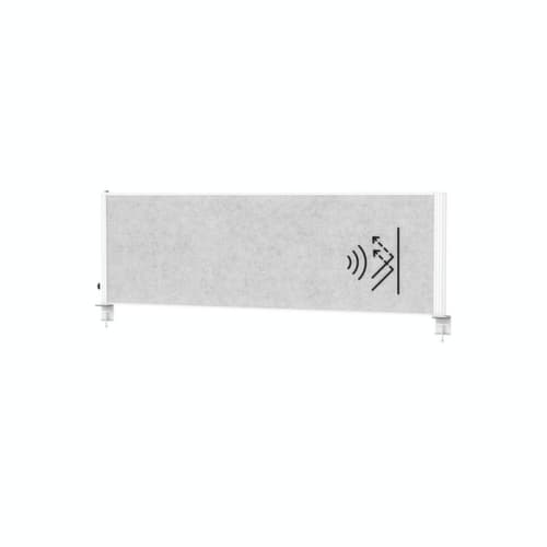 MAUL Tischtrennwand MAULconnecto Uplight, Höhe x Breite 515 x 1600 mm, Wand hellgrau