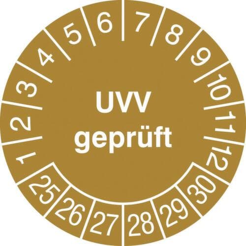 Prüfplakette mit Jahresfarbe