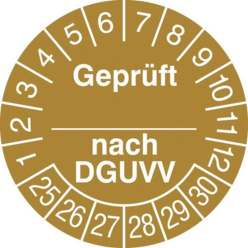 Prüfplakette mit Jahresfarbe