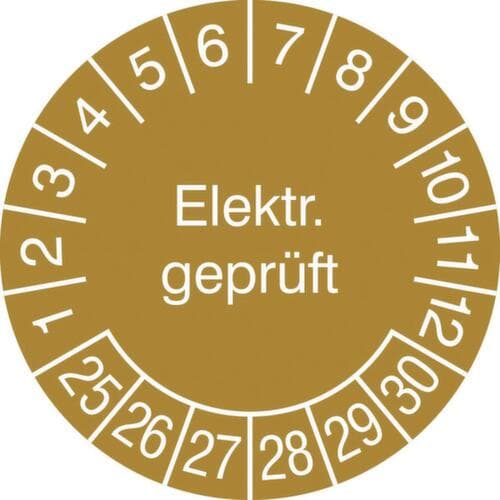 Prüfplakette mit Jahresfarbe